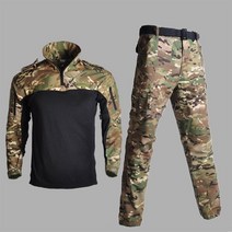 Tactical Camouflage Clothes Suit Men s Long-sleeved Military Combat Uniform Frog [A00006474]