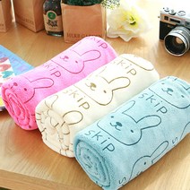 코지파파 KC인증 유아 어린이 대형 비치 타올 260g 고중량, 레빗 비치타올  2장 블루 + 베이지