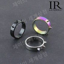 호신용 반지 너클 반지칼 링 나이프 스테인레스, 은, 19mm, 1개