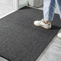 대대몰 현관 코일매트 신발 흙먼지털이 외부바닥 카펫, 코일현관매트100X120 블랙