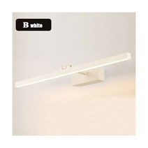 욕실 Led 벽부등 블랙 화이트 크롬 알루미늄 방수 안개 인테리어 벽 침실 옷장 조명, 옵션-05.B WHITE, 옵션-05.L90cm 20W, 전구색 (2700-3500K)