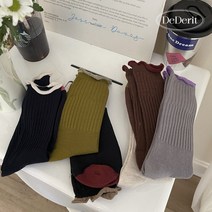 데데리트 3가지 혼합 사계절 여성 여자 패션 디자인 예쁜 양말 선물 세트
