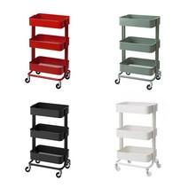 이케아 RASKOG 카트 트롤리 3단, 화이트, 3개