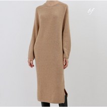 sm 셀리 캐시미어 울 브이넥 홀가먼트 니트 롱 원피스 핑크 네이비 카멜