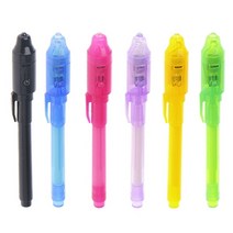 6pcs / 세트 보이지 않는 잉크 펜 자외선에 내장 된 펜 안전을위한 펜 안전을위한 마술 마커, 색상