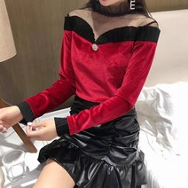 Happy shopping 겨울 벨벳 블라우스 LUW2073