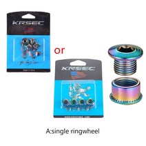 4 팩 4 팩 MTB 자전거 체인 휠 스크류 6/8mm 도로 산악 자전거 크랭크 세트 체인 ​​링 볼트, 다중, 단일 플레이트 네일