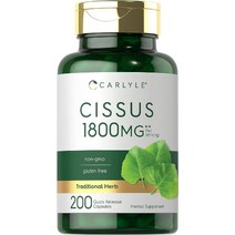 칼라일 시서스 쿼드랑거리스 1800mg 200캡슐 허브 추출물 보충제, 기본