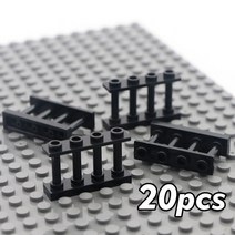 산업용 사다리 도시 친구 집 MOC 부품 울타리 계단 사다리 게이트 빌딩 블록 도어 창 인물 성 정원 벽돌 장, 27 20 black fence