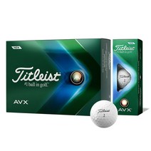 타이틀리스트 정품 2022 AVX 3피스 12구 골프볼, 화이트