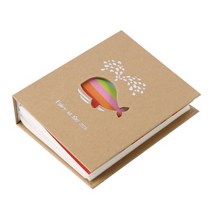 추억기록 사진앨범 스크랩북 무지개고래 M 50매 티켓 여행 정리파일 다이어리 가족