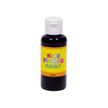 키즈 핑거페인트 60ml 낱색 / 키즈맘아트 유아 물감 미술 그림 놀이 촉감 오감 발달 자극 감성 손가락물감 어린이집 유치원 드로잉 키즈 카페 집콕 엄마표미술 홈스쿨 선물 세트, 검정