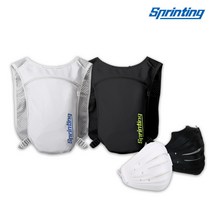 스프린팅 등산 배낭 트레일 러닝 조끼 + 후아마스크 오펜가드 (색상랜덤), 조끼 블랙 + 오펜가드1개