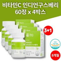 무부형제 항산화 인디안 인디언 구스베리 비타민c 알약 정 600mg, 4박스