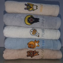 카카오프렌즈 러닝 세면타올 140g 카카오수건 *컬러변경*캐릭터타월/라이언 어피치 선물세트 랜덤, [카카오]러닝_세면_라이언_블루_1장