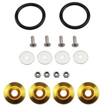 자동차 튜닝 에어댐 알루미늄 범퍼 퀵 릴리스 패스너 키트 펜더 와셔 BMW e60 e90 혼다 시빅 스바루 임프레자 유니버설 JDM 1 세트 193315, 골드