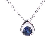 퀴스퀴스 14K 스위트 사파이어 목걸이/9월 탄생석 목걸이