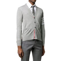 [톰브라운] [THOM BROWNE] 메리노울 클래식 브이넥 가디건 MKC002A Y101
