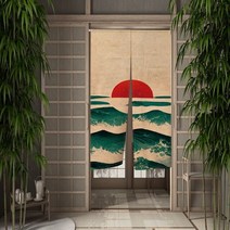 중문커튼 방풍 비닐 커튼 자석형 방한문 중문일본 문 커튼 식당 주방 우키요에 신사 파티션 드레이프 입구, 19 CLX00893_04 80x120cm