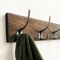 하모니 엔틱 원목 후크 벽걸이옷걸이 벽옷걸이 소나무, 1개, 4구