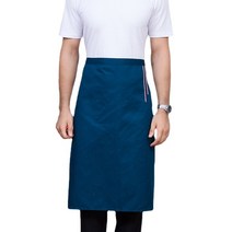 ANKRIC 방수앞치마 가정용 오일 방지용 더러움 반쪽 앞치마, 호수 블루