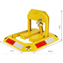 접이식 주차금지대 열쇠 잠금장치 주차 지정차 표지판, 펀칭없음 표준단일잠금 반사스티커 나사
