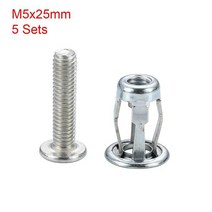 자동차 번호판 볼트 호환 잠금 너트 잭 확장 벽 M4 M5 M6 M8 꽃잎 리벳, 02 5 세트 M5x25mm