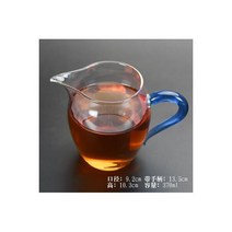 글라스 페어 컵 중국 차 세트 핸드메이드 바다 남성 핸드헬드 골동품 분리기 액세서리 다기악세사리, 370ml
