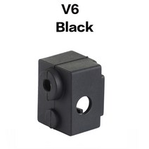 3D프린터부품 3D 프린터 부품 실리콘 양말 케이스 V6/V5 Volcano MK7/MK8/MK9/CR10/CR10S/BP6 용 가열 블, 09 V6 Black