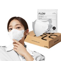 플로우 KF94 천사 새부리형 마스크 ML 중대형, 5매입, 10개, 화이트