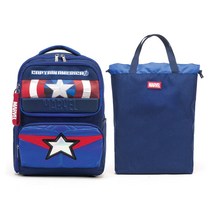 캡틴아메리카 블루테크 책가방 세트 신발주머니세트 초등학생 입학 선물 가벼운 무게 다용도 백팩 보조가방 포함