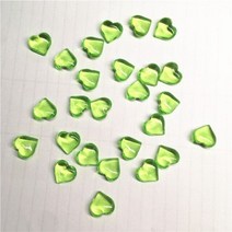 하트 모양 아크릴 크리스탈 폰 스톤 체스맨 게임 조각 10x4mm 토큰 보드 액세서리 100 개, bright green