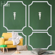 웨인스코팅 몰딩 코너 장식 데코 MDF 아치 띠몰딩 액자몰딩 도장몰딩 도장용몰딩 2400mm, DE01