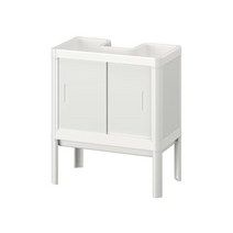 이케아 LILLTJARN 릴셰른 세면대하부장+도어2 44x50x25 수납장 욕실용품 화장실, 화이트_005.134.39