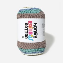 [니뜨] 허니 레인보우코튼실(10+1) (100g) + 무료도안세트, 535_카키브라운