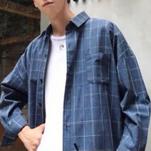 학생 남자 직장인 캐주얼 셔츠 체크남방 패션코디룩 _ 58937EA