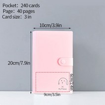 인생네컷앨범 초음파앨범 성장앨범 본식사진 웨딩포토북 64/80 포켓 사진 앨범 3 인치 투명 포토 카드 홀더 인스탁스 미니 스토리지 책 명함 수집, [10] 3in (24 pockets)
