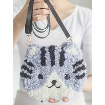 펀치니들러그 DIY 셀프 가방 만들기 재료 도안 패키지, 휴대용 스트랩 스타일