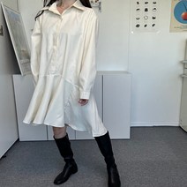 조리원동기 셔츠원피스 하객원피스 여성가을 화이트 원피스 주수원피스