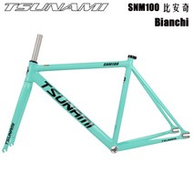 픽시프레임 TSUNAMI SNM100 단일 속도 자전거 프레임 세트 픽시 700c 알루미늄 및 포크 49cm 52cm 55cm 58cm MTB, Bianchi
