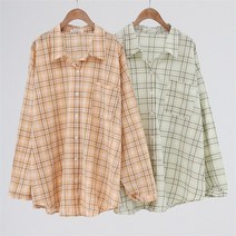 강물처럼 빅사이즈사랑해요 K847L302 톡톡컬러체크카라셔츠 LY