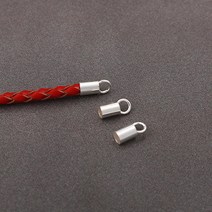 [8-671-09]순은부자재 실버고리캡장식 3.5x9mm(내경3mm) 실버925 무도금 1개