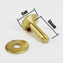 가죽공예 가죽공예키트 가죽공예도구 가죽 DIY 도구용 황동 구리 버 100 세트, 8.9x17mm 100 sets - Brass