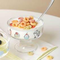 귀여운 아포카토잔 그릭요거트볼 유리 디저트볼 보울 그릇, 페이지