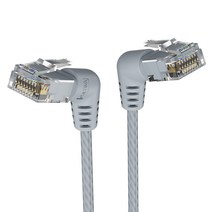 벤션 CAT6A UTP 360도 회전꺽임형 울트라슬림 초고속 기가 랜선 그레이 IBOH, 1m, 1개