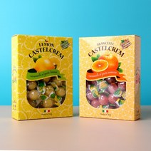 선물용 레몬맛 오렌지맛 카스텔크램 포지타노 캔디 145g 세트 (이탈리아 수입 명품 천연 고급 사탕), 레몬맛 오렌지맛 250g 세트