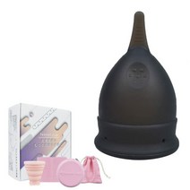 월경컵 생리컵 생리용품 월경컵 세정 출입하기 쉬운 누출 없는 부드러운 세척 소독 (노브 타입 M(세트) 블랙) 月経カップ 生理カップ 生理用品 月経カップ洗浄 出し入れやすい 漏れな