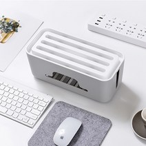 심플홈 멀티탭 정리함 1개, 그레이