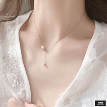가바바 여성 목걸이 진주 스톤과 언발란스 패션목걸이 G43220