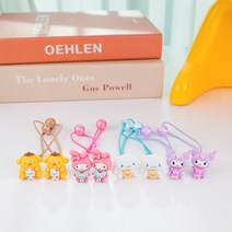 (한쌍)로하슈슈 산리오와 애완동물 머리방울 (한쌍)산리오머리방울 산리오헤어끈